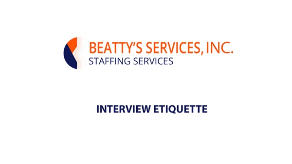 Interview Etiquette
